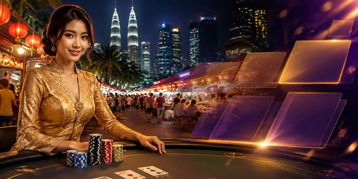 Football betting in Kuala Lumpur with a traditional kebaya backdrop